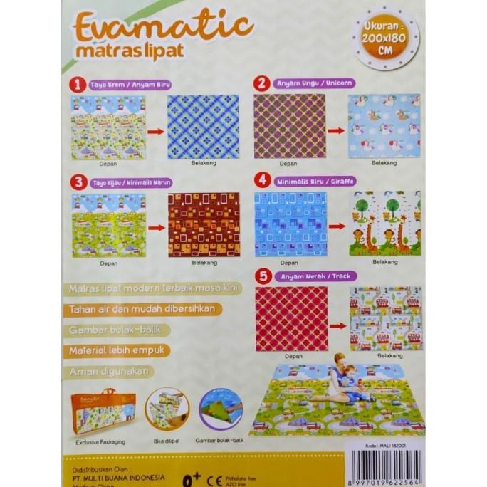 MATRAS ALAS TIKAR KARPET LIPAT PLAYMAT EVAMAT EVAMATIC TEBAL 180X200 T4694UYT