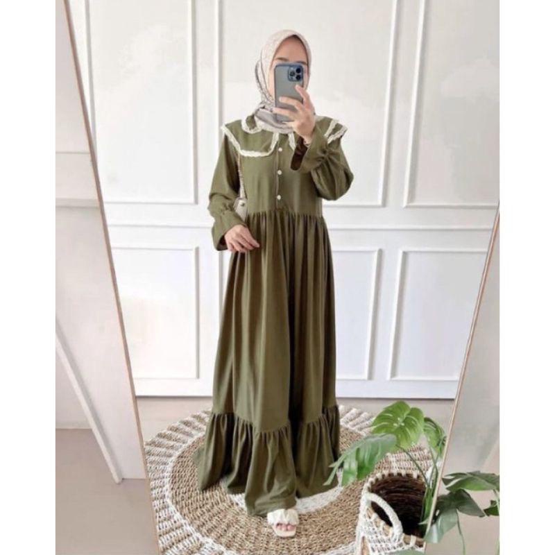 Elfana Gamis Maxy Renda Wanita