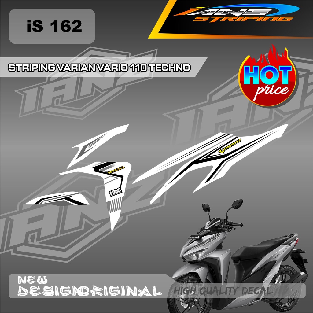 NEW STIKER  LIST HONDA VARIO TECHNO 110 OLD VARIASI / STIKER STRIPING HONDA VARIO 110 / DECAL KERETA HONDA VARIO TECHNO SEMI FULL BODY IS162