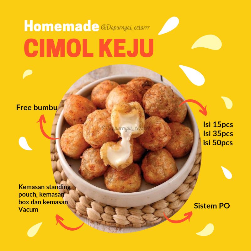 

Cimol keju isi 35pcs !! CIMOL KEJU LELEH