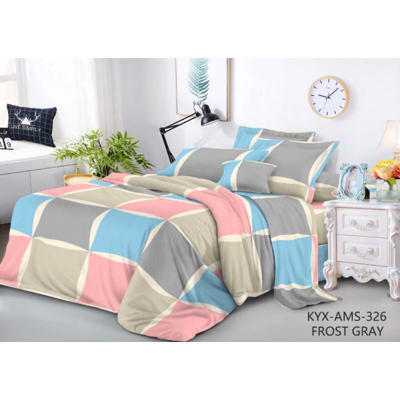 Sprei Aesthetic Frost Gray | Sprei Set Motif