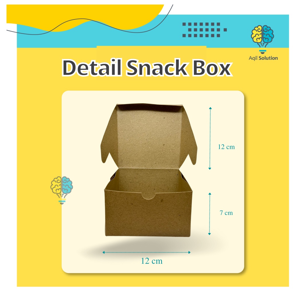 (12x12x7 cm) Snack Box Laminasi / Box Kemasan makanan / Box Dimsum/ Kemasan kue / Full Laminasi