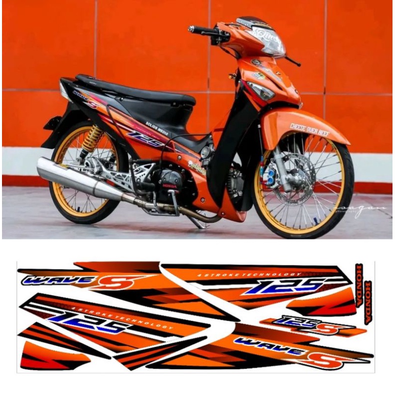 striping stiker variasi wave supra x_125