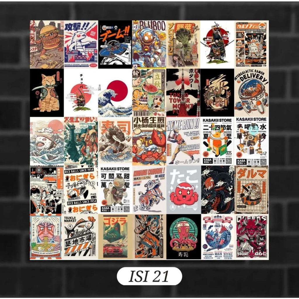 WALLDECCOR POSTER ANIME ONE PIECE KEREN ISI 21 PCS | A5 DAN A6 | DEKORASI KAMAR KEREN