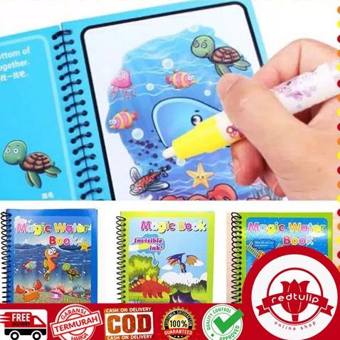

X38 Alat Tulis Magic Water Book Buku Mewarnai Ajaib Magic Pena Water Drawing Colour Book PALING DIMINATI ゜