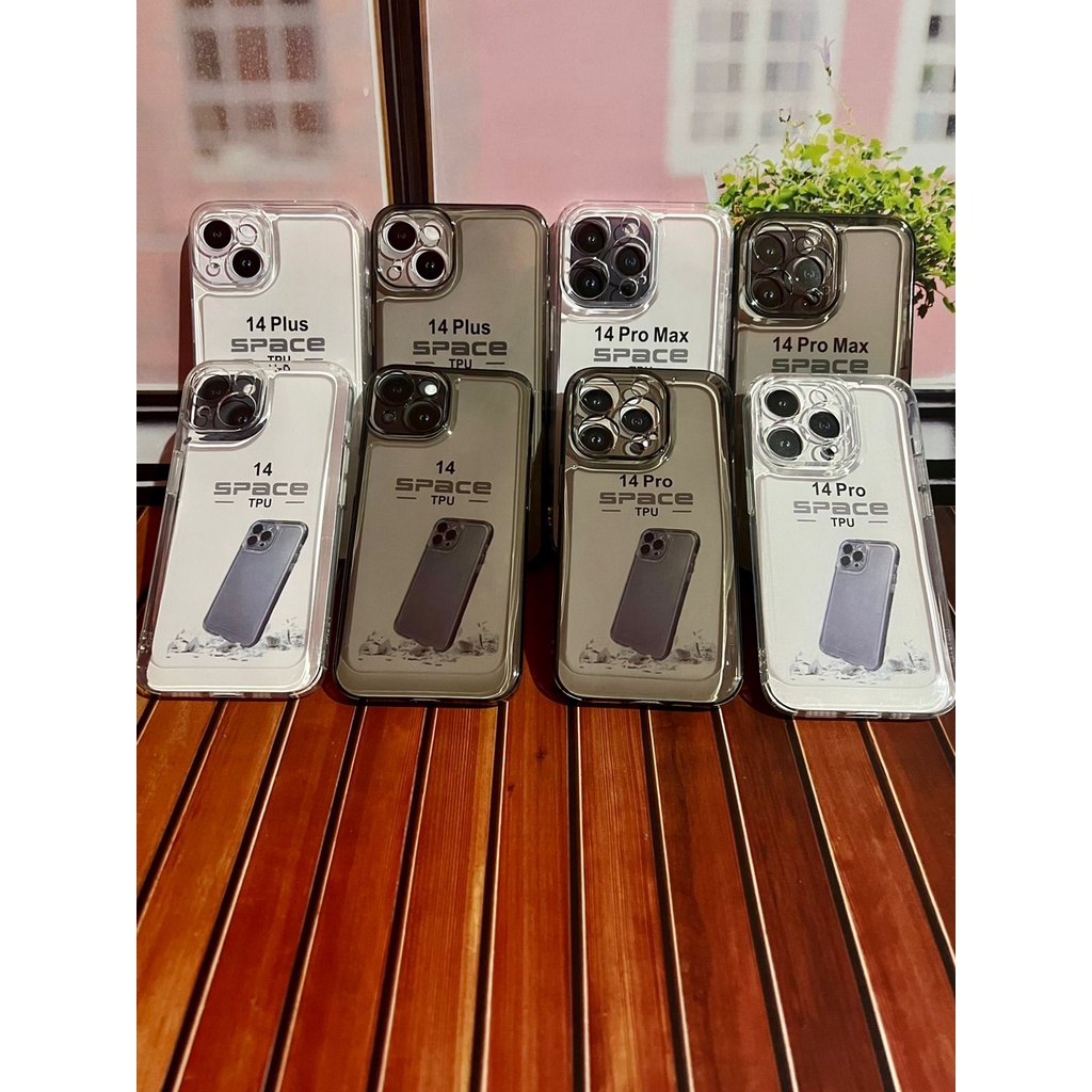 IPHONE 14 / 14 PLUS / 14 PRO / 14 PRO MAX SOFTCASE SILICON TPU SPACE TRANSPRAN CLEAR SMOKE