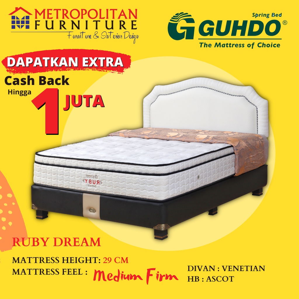 Kasur Springbed Guhdo Ruby Dream FULL SET Ascot Venetian