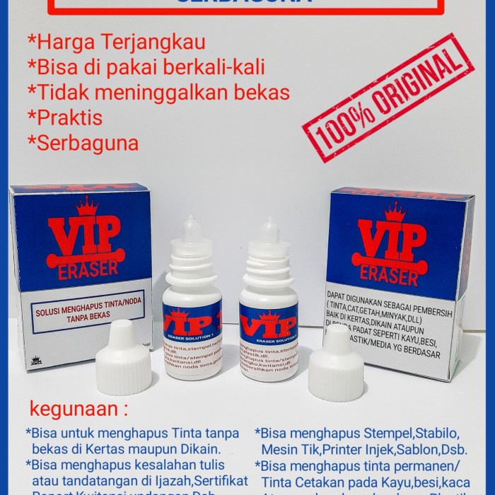 

BISA COD PENGHAPUS TINTA TULISAN DAN STEMPEL (VIP ERASER)