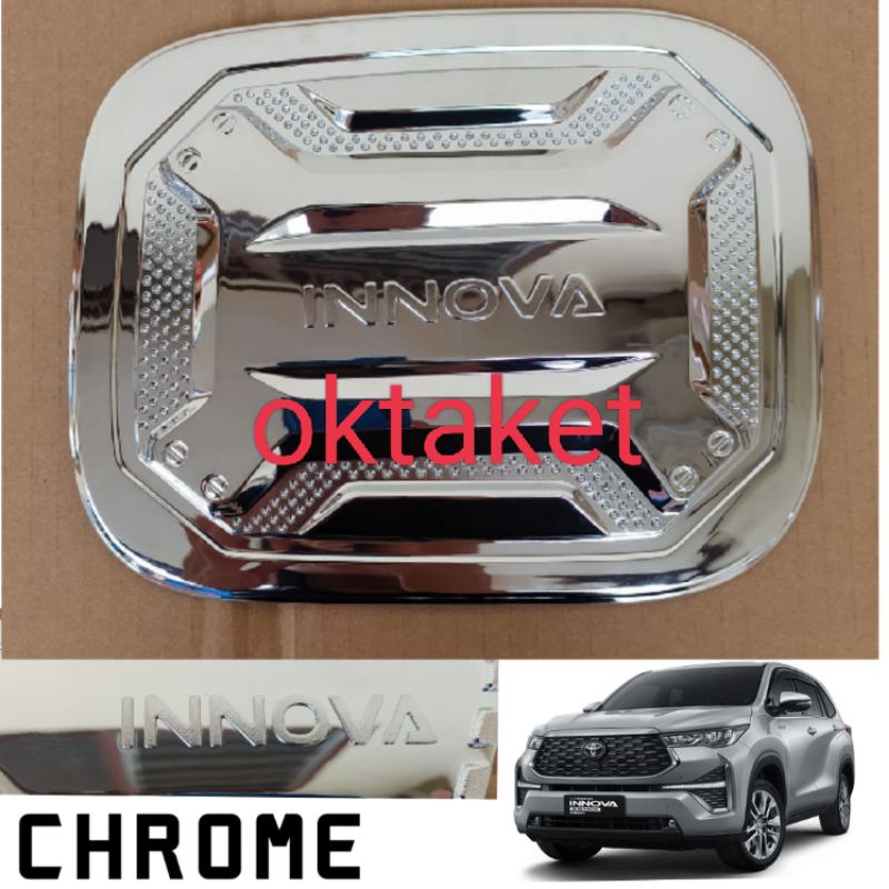 paket outer handle tank cover Innova Zenix 2023 2024 Hitam Chrome Carbon Glossy