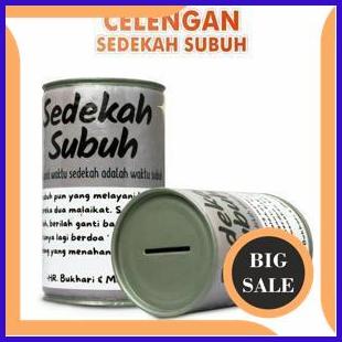perkakas Celengan Sedekah Subuh Ukuran Sedang / Celengan Kaleng 1F3BZ3