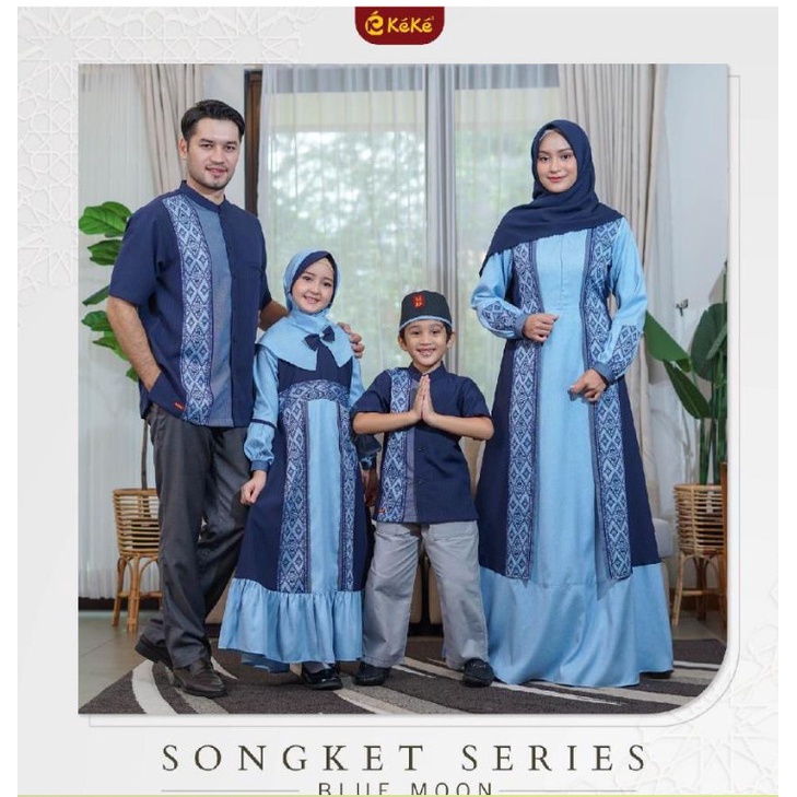 SARIMBIT KEKE 2023 SONGKET SERIES BLUE MOON/ GAMIS KEKE 2023 MOTIF SONGKET/ KOKO LENGAN PANJANG KEKE