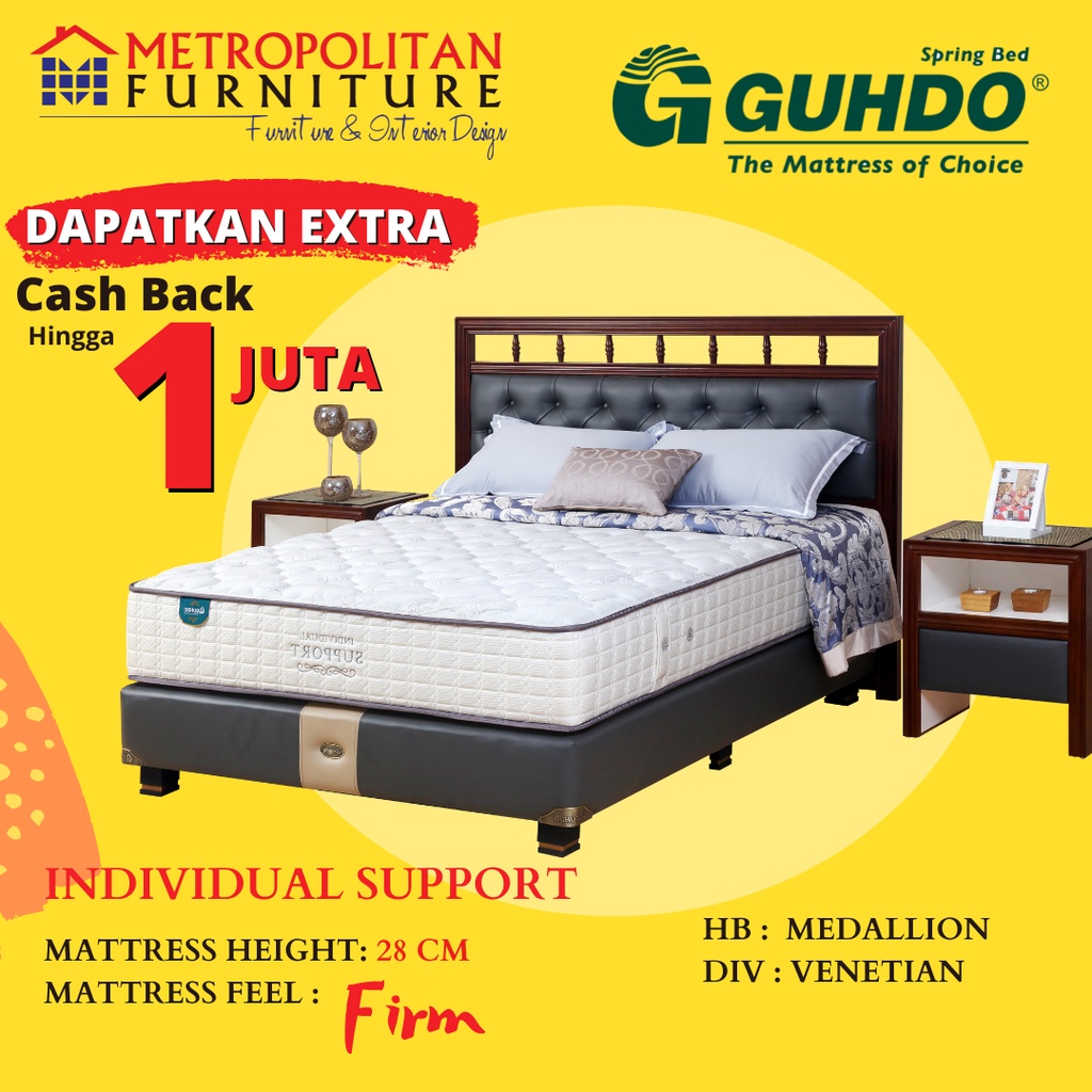 Kasur Springbed Guhdo Individual Support FULL SET Medallion Venetian