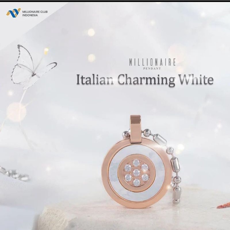 [READY+COD]> ORIGINAL MCI MILLIONAIRE PENDANT ITALIAN CHARMING WHITE MCI/KALUNG MCI ANTI RADIASI
