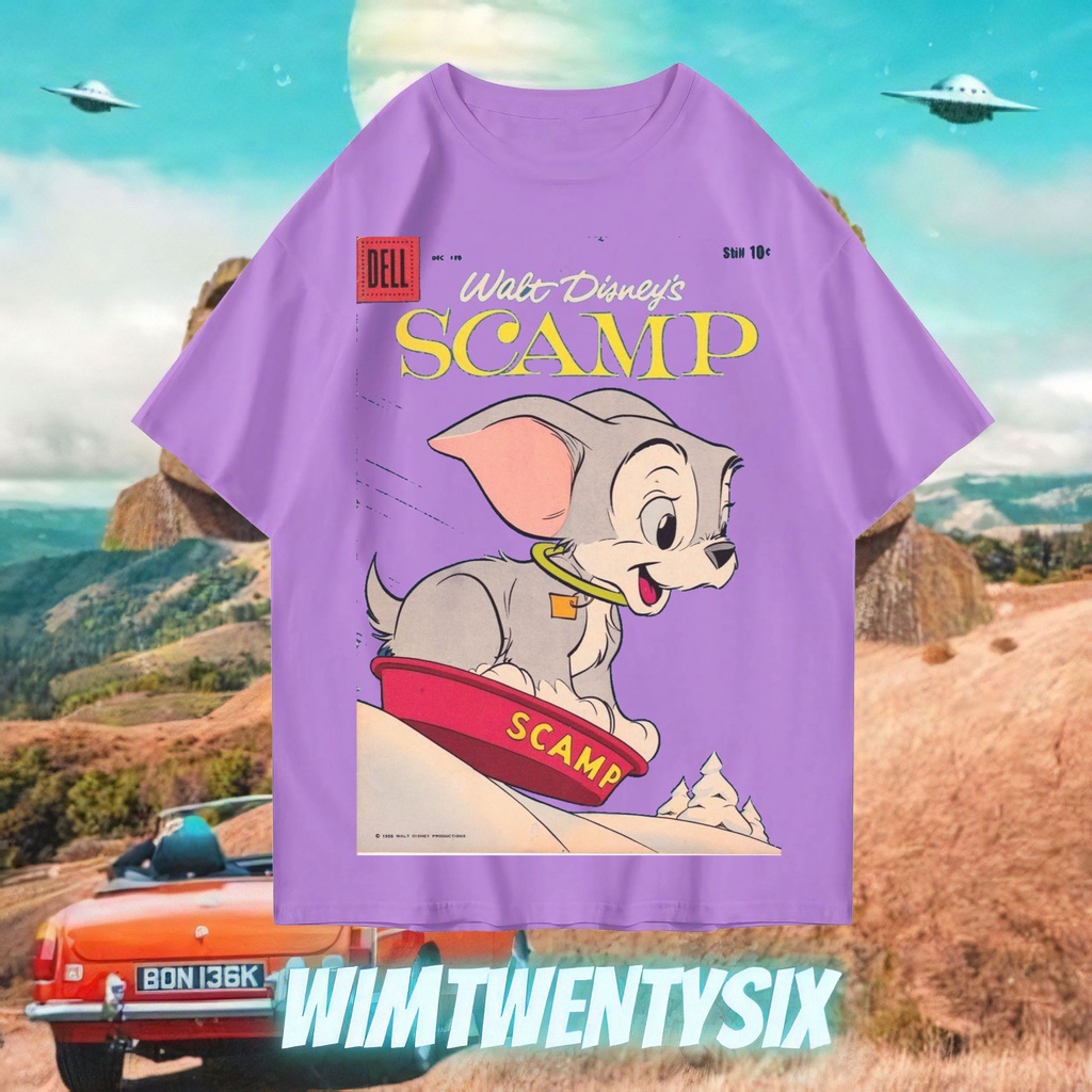 KAOS OVERSIZE CARTOON SCAMP VINTAGE TEE