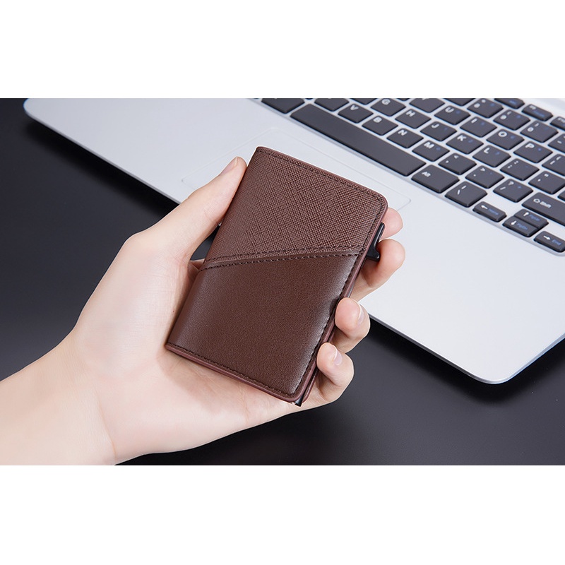 Dompet Kartu Kulit RFID Baellerry Original Anti Theft Card BLY064