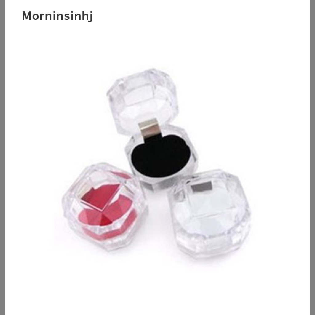 Mornin 1pc Kotak Penyimpanan Akrilik Transparan Gift Pakcage Display Case Untuk Perhiasan Cincin id