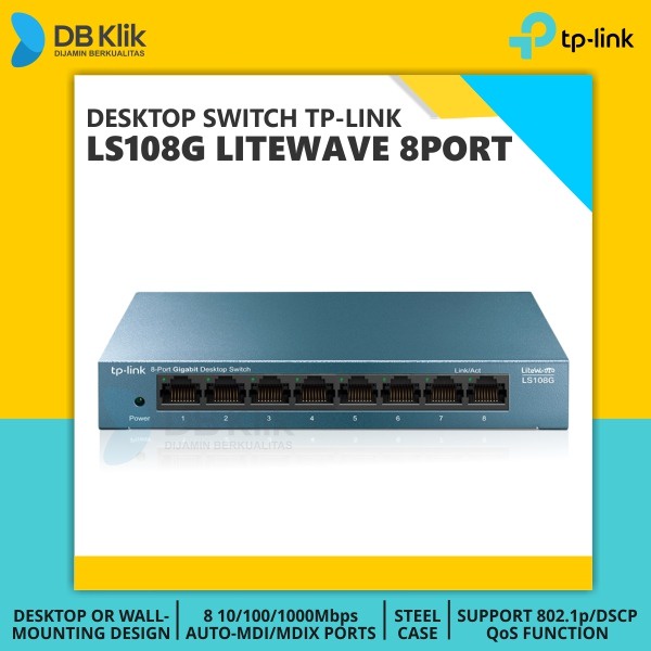 Desktop Switch TP-LINK LS108G Litewave 8Port Gigabit Steel Case- LS108