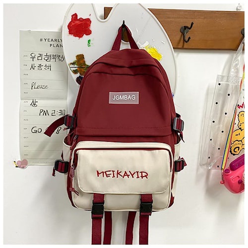 Tas Ransel Backpack Wanita Canvas Fashion Laptop Casual Sakolah