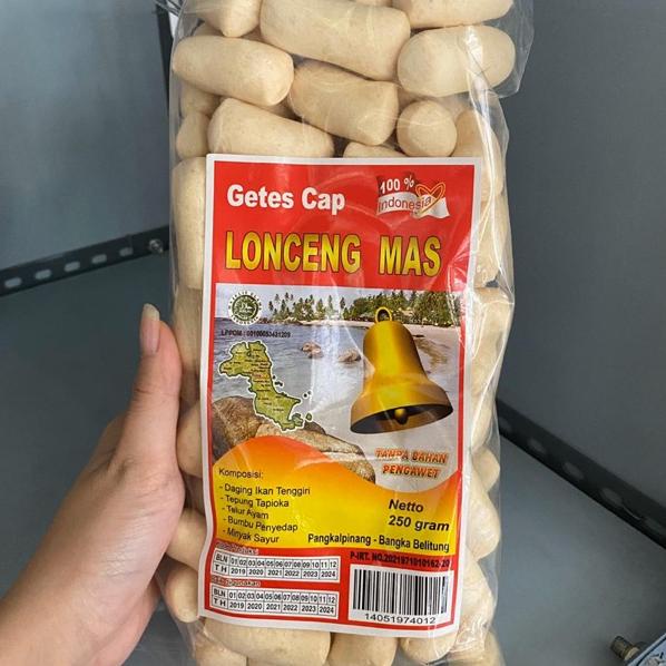 

☻ Getas Bangka Panjang Cap Lonceng Mas - Getes Ikan Tenggiri - Snack Bangka - Makanan Bangka ➷