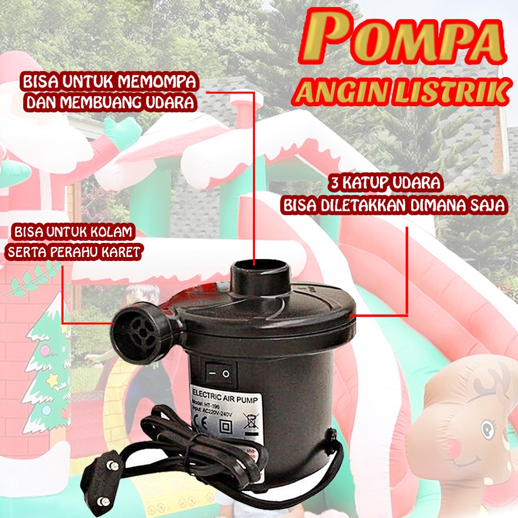 Pompa Angin Listrik 2IN1 AC Electric Air Pump/ Pompa Kolam