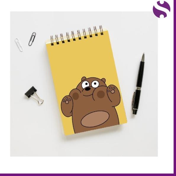 

G93 Buku Tulis Catatan Mini Notes Pocket Book Notebook Saku A7 We Bare Bear PROMO ₨
