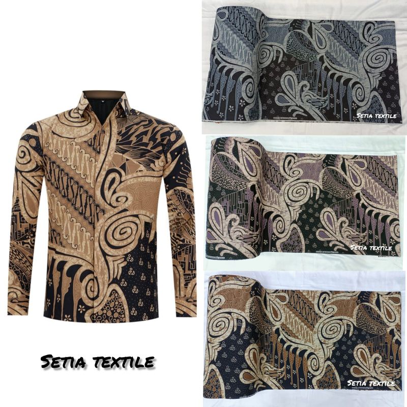 Batik Katun Kain Motif Djepara Baju Couple Kemeja