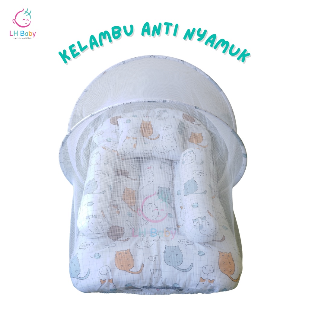 Kasur Bayi Lipat Set Kelambu 85x60 | Kasur Kelambu