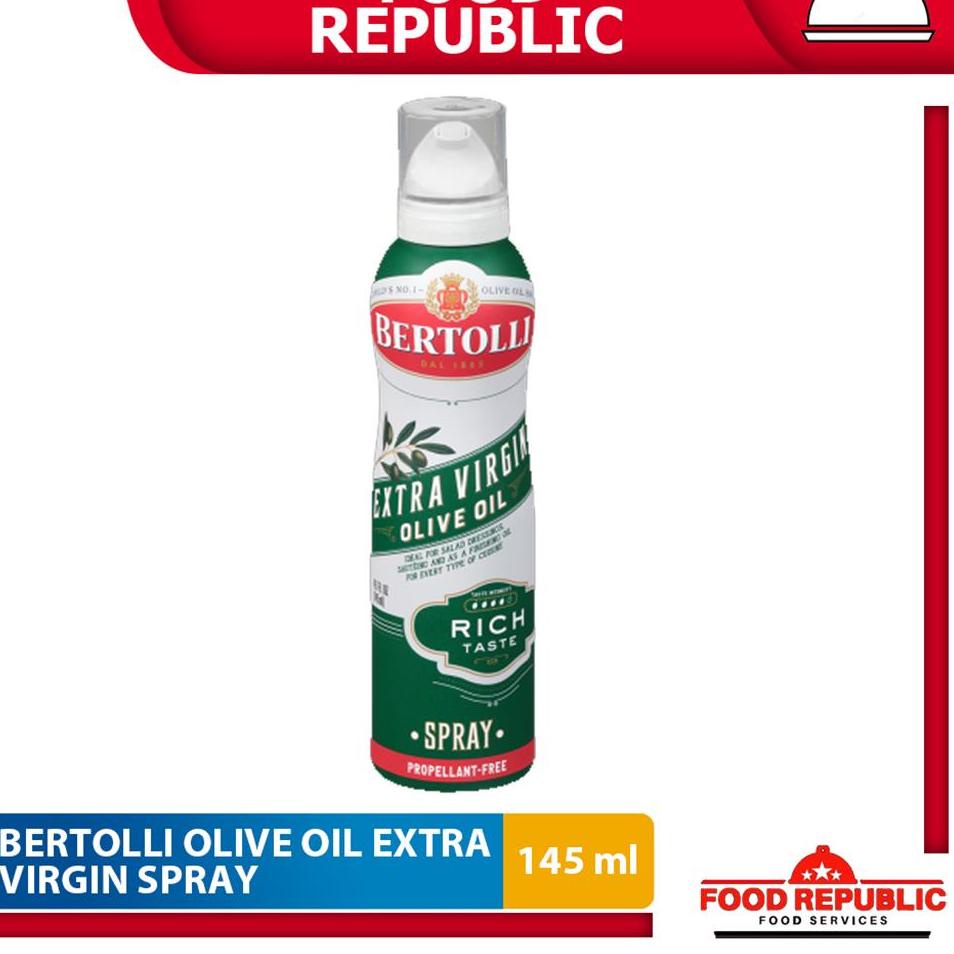 

➺ BERTOLLI EXTRA VIRGIN OLIVE OIL SPRAY 145 ML - MINYAK ZAITUN HALAL ➻