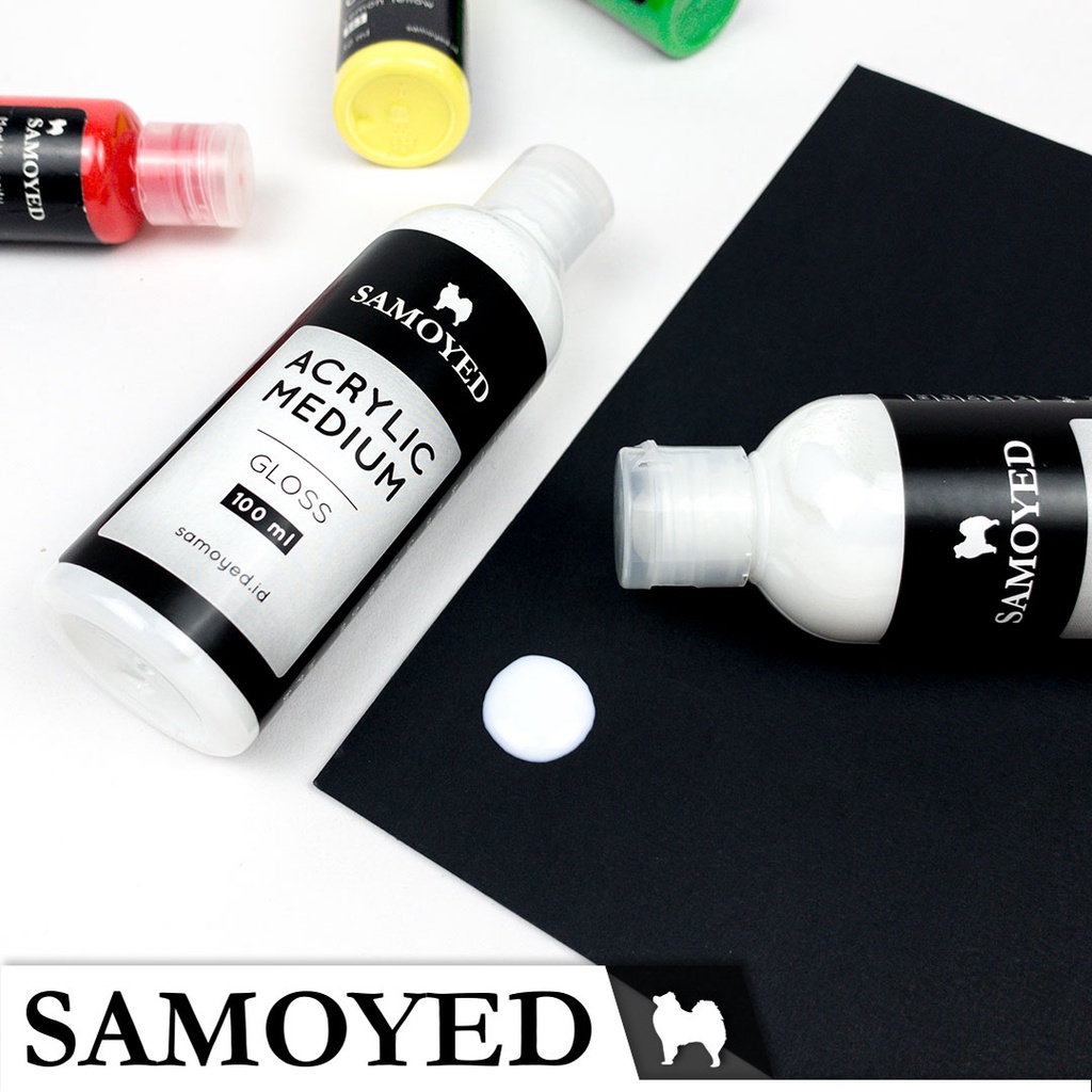 Cairan Pengencer Cat Lukis Akrilik / Acrylic Painting Liquid Medium / Varnish 100 ml Samoyed ACMD