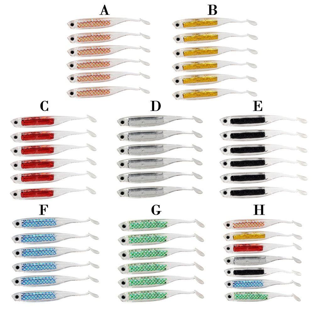 TOP 6pcs/lot Umpan Cacing Pancing Panas Buatan Warna Ganda 80mm/2.2g Capuchin Maggot