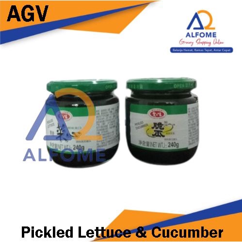 Acar Selada &amp; Timun / Pickled Lettuce / Pickled Cucumber 240gr &quot;AGV'' Murah Meriah!!!