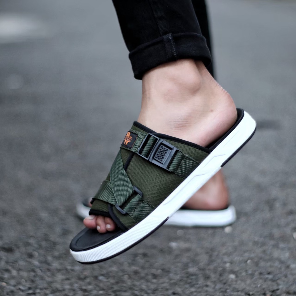 Sandal pria outdor-sandal slop pria tali- sandal wanita pria slide slop sliper webing distro kekinian A004 sandal indian pria