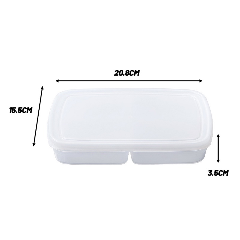 4 Grids Refrigerator Vegetable Fresh Keeping Case / Reusable PP Plastic Food Fruit Storage Box With Cover