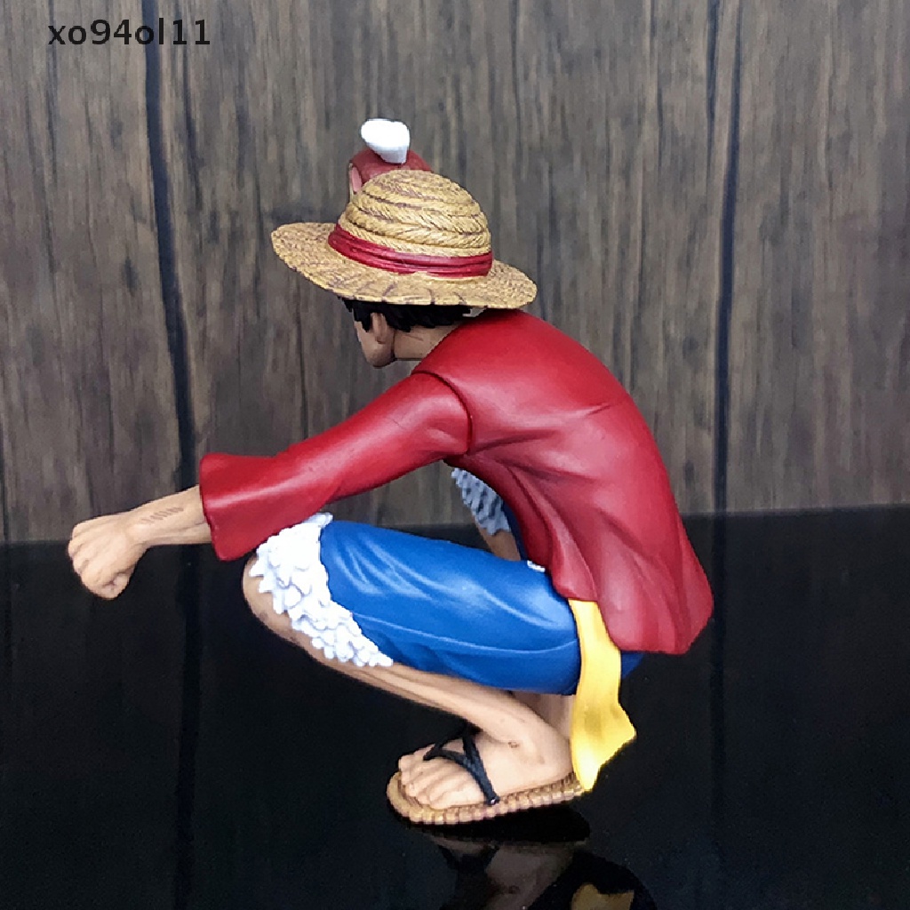 Xo 1Pc One Piece Luffy Makan Daging Figure Anime Country Luffy PVC Collect Figurine Mainan OL