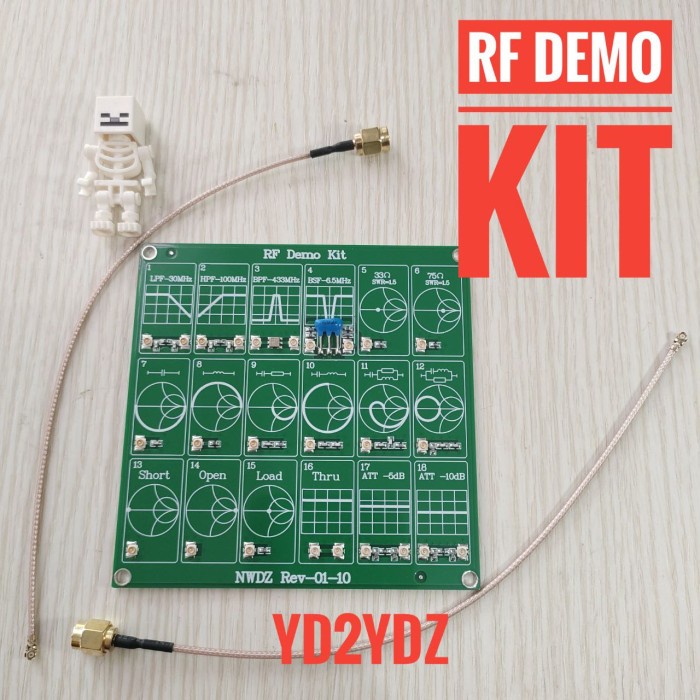 modul rf demo kit analyzer nanovna vna litevna test filter attenuator board nanovna-f lpf bpf smith chart impedansi antena antenna pcb open short load