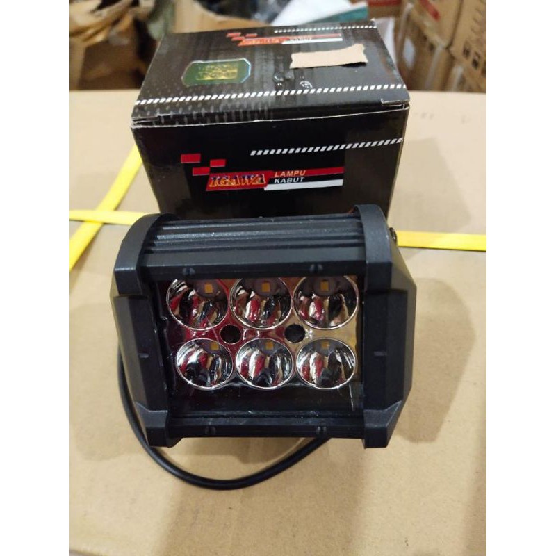 Lampu tembak Kotak 6 LED Universal motor Beat,Mio,RX king,Nmax,Aerox,PCX dll