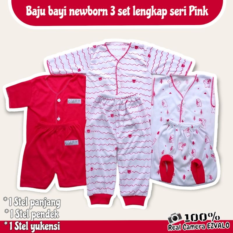 3 SET BAJU BAYI NEWBORN LENGKAP 0-3 BULAN