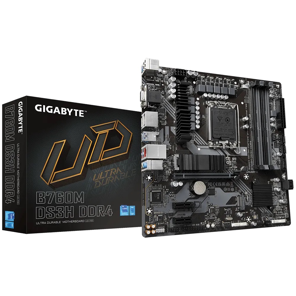 GIGABYTE B760M DS3H DDR4 | Motherboard Intel 13th LGA1700 B760 MATX D4