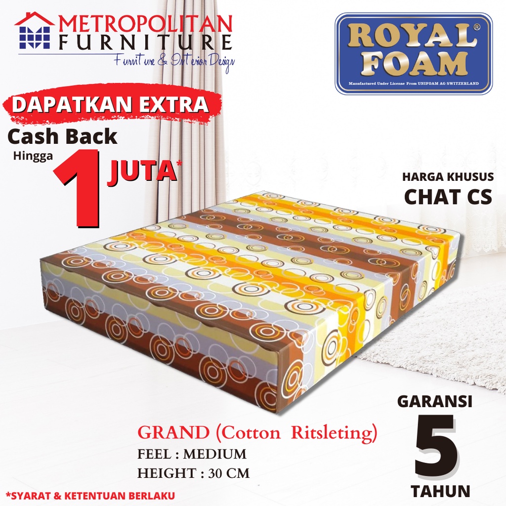 Kasur Busa Royal Foam Grand Tebal 30 cm