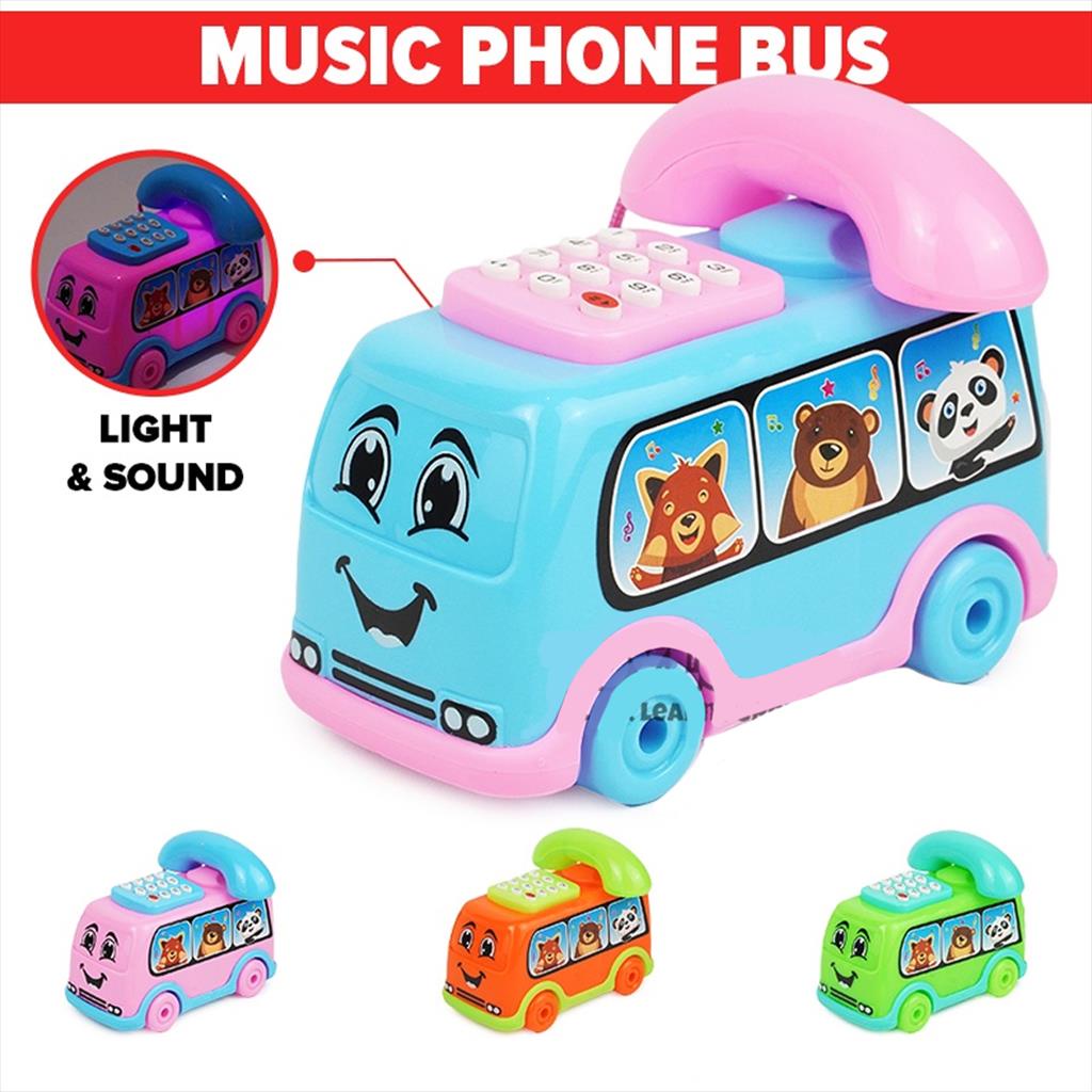 Mainan Anak Telepon Musik/ Mainan Mobil-Mobilan Bus Musik YJYD6 ( YOGOBATA )