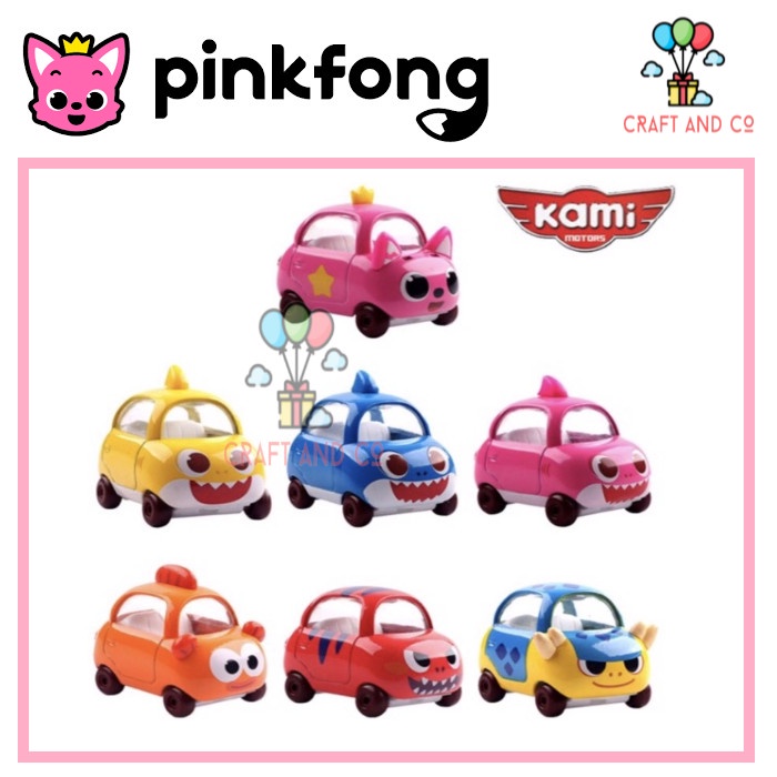 Terlaris Mainan Mobil Die Cast Korea Toys Kamicar Pinkfong Baby Shark Daddy Mom