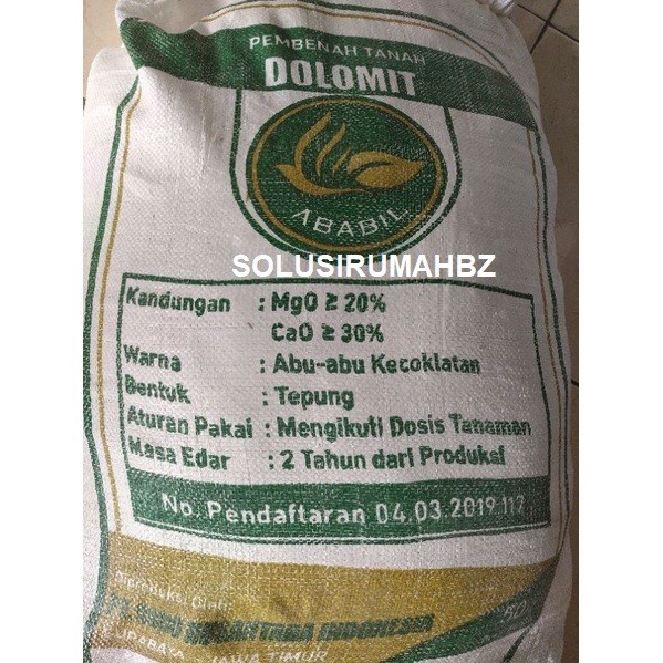 PERKG KAPUR DOLOMIT PERTANIAN kalsium CaO magnesium MgO DOLOMITE