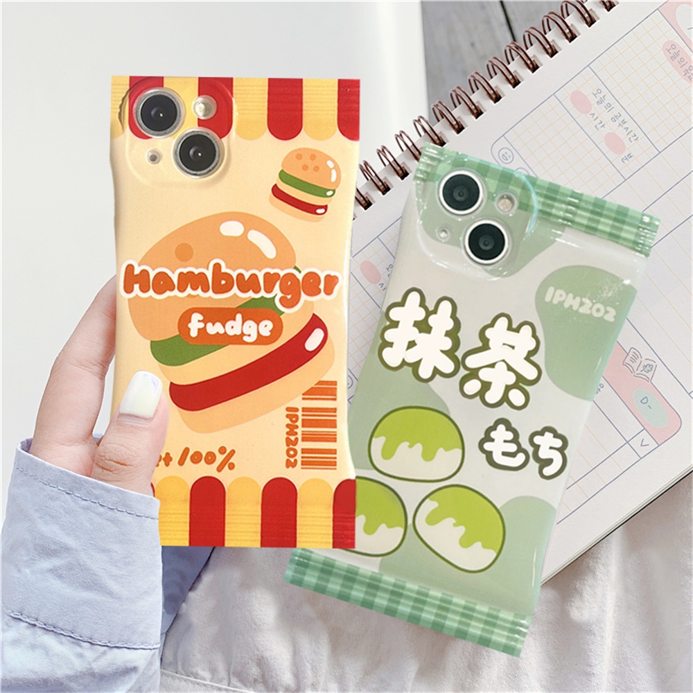 Kartun Case Redmi Note 11 Pro Note11S 10C Note10 5G 10A 9C 9A 10 9T 10s Note9 Note8 Poco X3 NFC M3 Hamburger Dan Matcha Mousse Daifuku TPU Soft Phone Cover