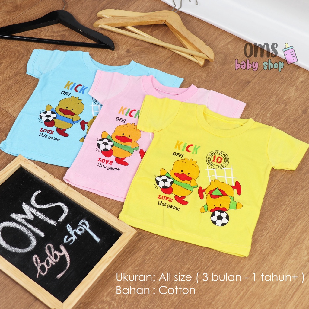 Kaos Bayi - Atasan Bayi Lengan Pendek / Kaos Bayi Sablon full Cotton / Kaos Anak Unisex by OMS babyshop