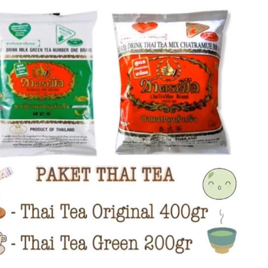 

❋ Paket thai green tea 200 gr dan thai original 400 gr Chatramue ♖