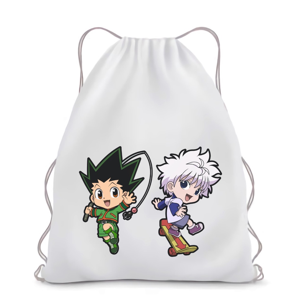 BISA CUSTOM NEW HUNTER X HUNTER Stringbag Ransel Serut anime manga merchandise Jepang || KiiyoomiiI ||