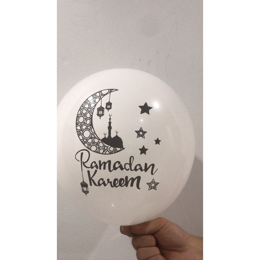 BALON LATEX RAMADHAN KAREEM / BALON IDUL FITRI HARGA PER PC