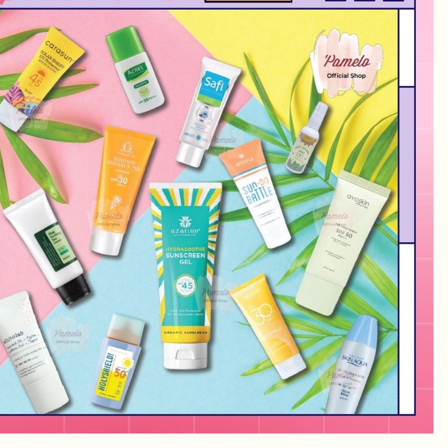 12.12 SALE ❤️ Pamelo ❤️ Sunscreen Series All Brand | Sunscreen Wardah SPF 30 | SunBattle Emina | Aza