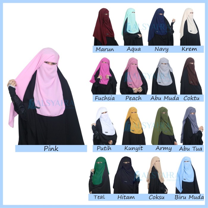 MURAH-Jilbab Anak Cadar Alsyahra Hijab Niqab Bandana Anak 4 6 7 Tahun 3.1.23