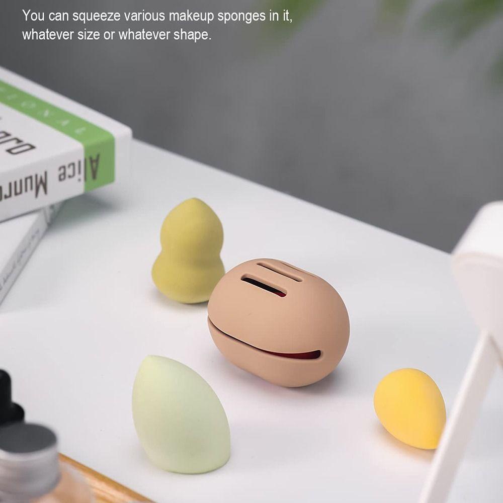 NEEDWAY Needway Puff Tempat Pengeringan Reusable Silicone Travel Ventilated Case Beauty Egg Stand Alat Makeup Kosmetik Puff Case